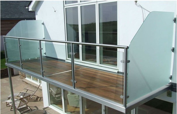 室外阳台不锈钢玻璃护栏，佛山护栏厂家制造，YD-TYHL402